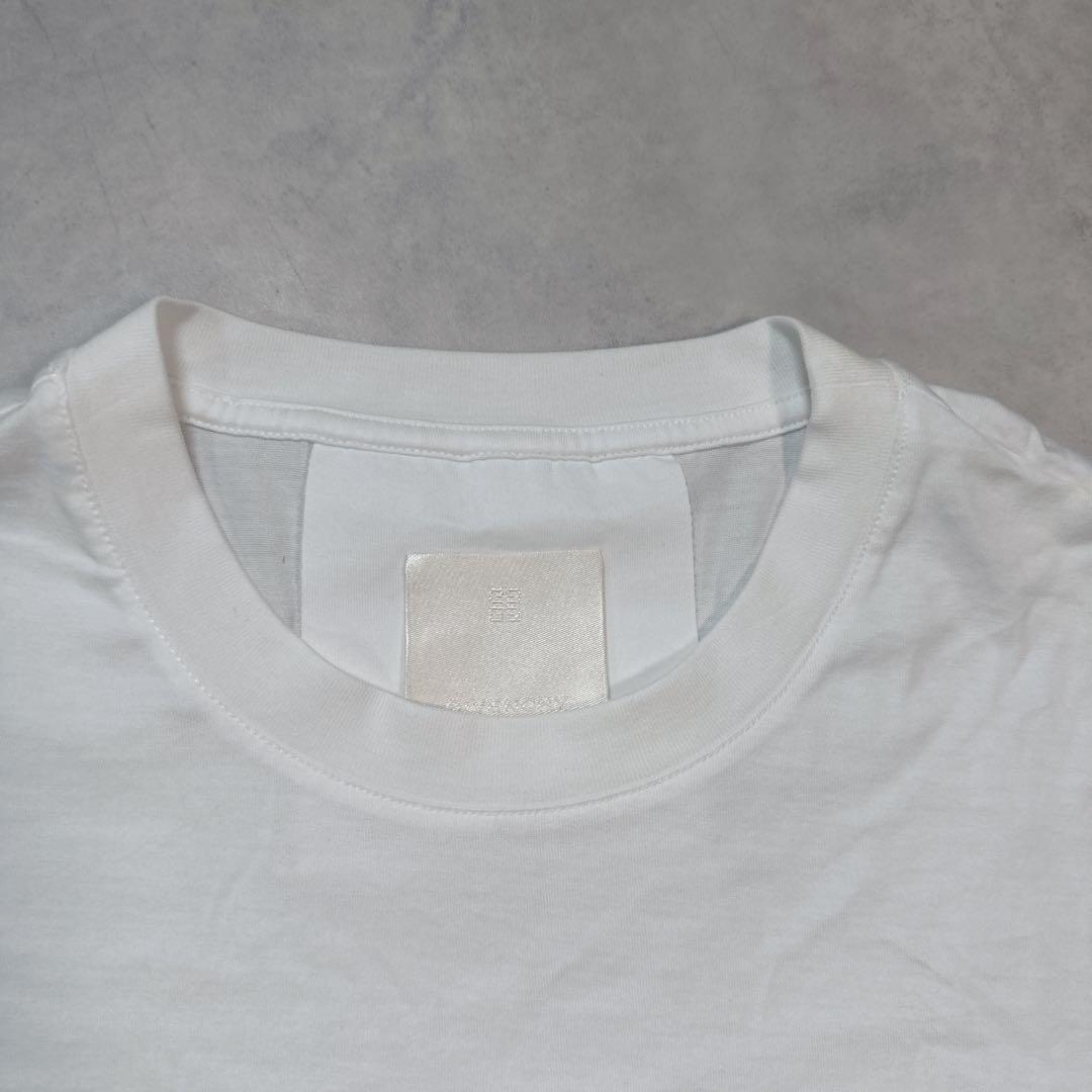 GIVENCHY ジバンシィ 両面ロゴ slim fit Tシャツ Lホワイト