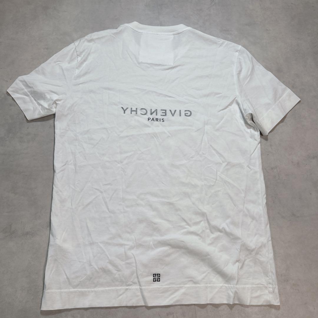 GIVENCHY ジバンシィ 両面ロゴ slim fit Tシャツ Lホワイト