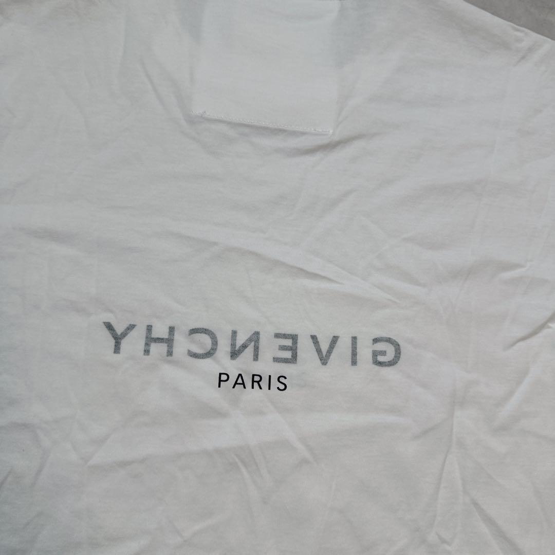 GIVENCHY ジバンシィ 両面ロゴ slim fit Tシャツ Lホワイト