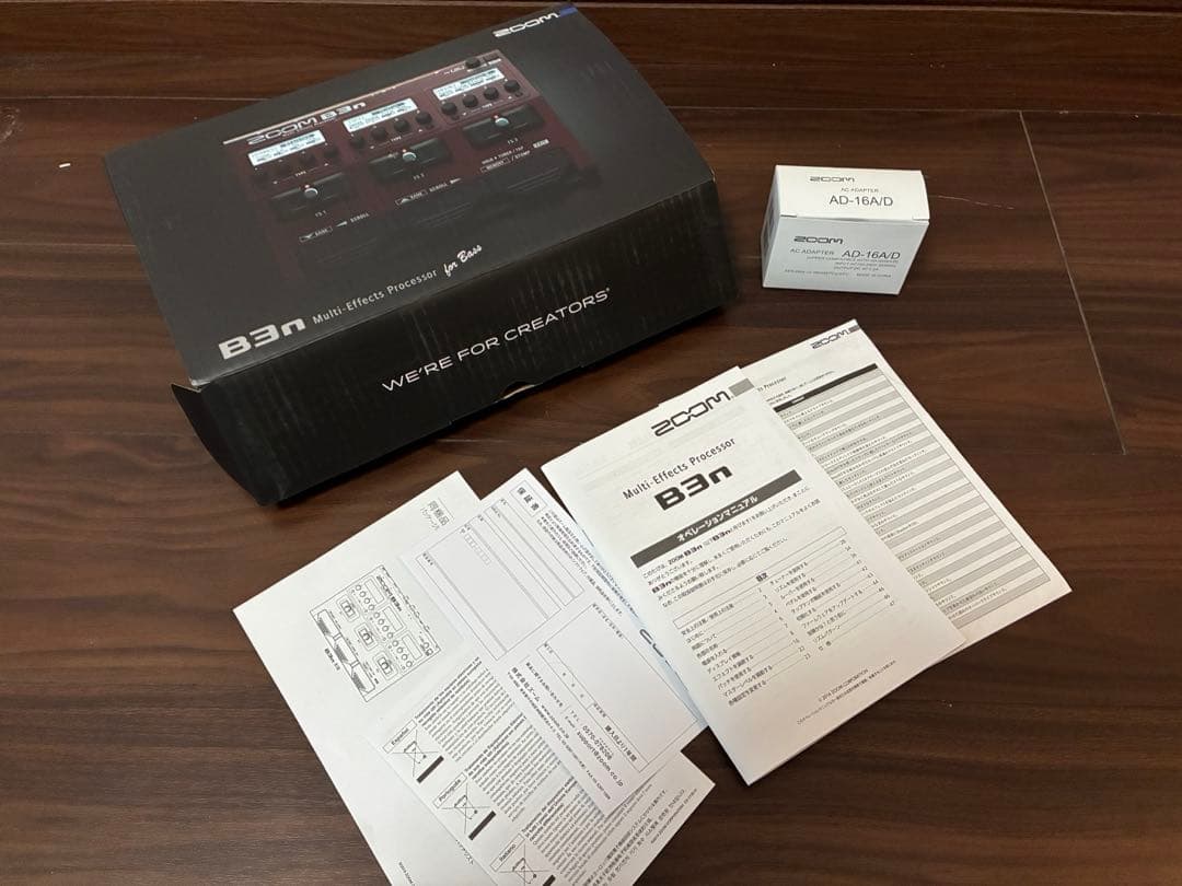 値下！【箱・純正アダプター付】ZOOM B3n ベース用マルチエフェクター