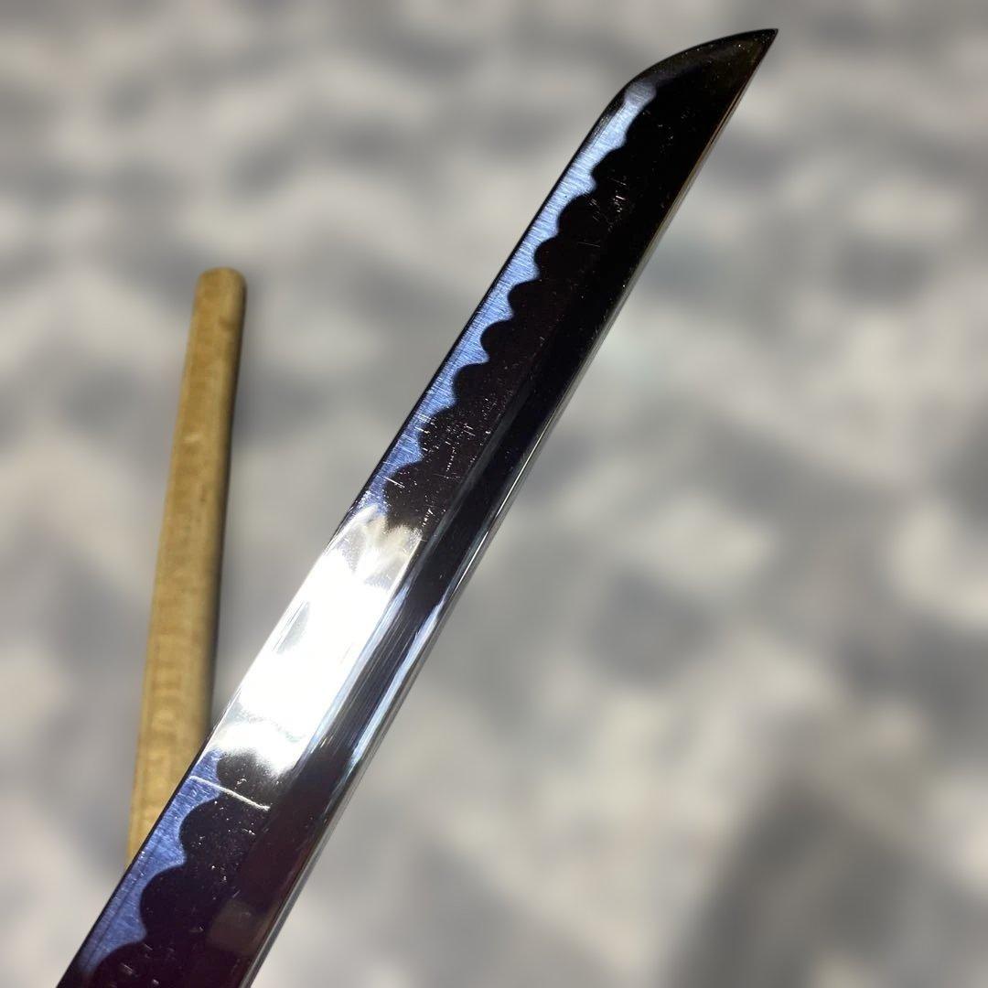 激安模造刀 白木鞘大刀 互の目乱れ刃文