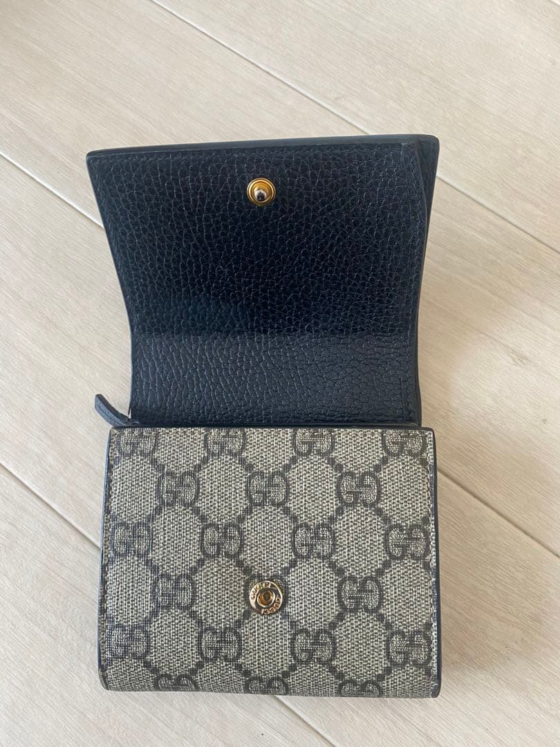 美品グッチ三つ折り財布GUCCI グッチ GGマーモント