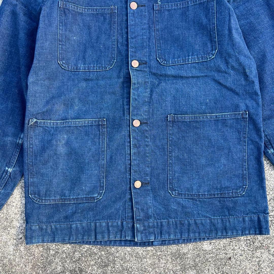珍品 真紺50s SIMPSONS SEARSカバーオール 裏地フランネル