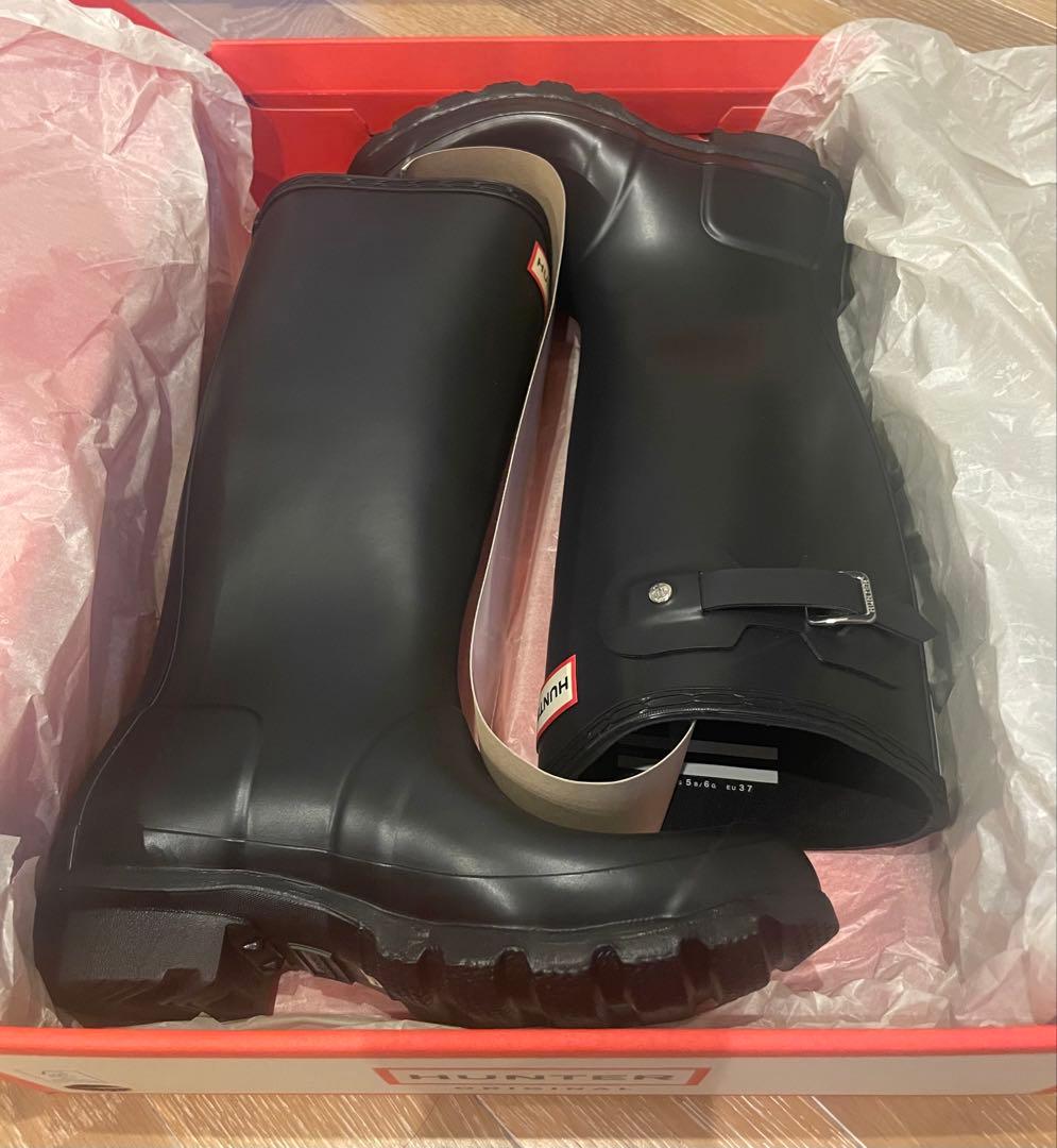 ★お値下げ中★新品！HUNTER ブラック 長靴 UK4 EU37 23.5cm