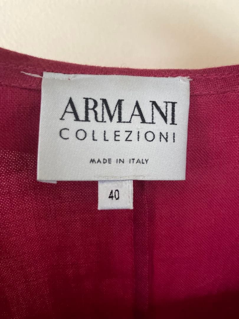 ARMANI COLLEZIONI テーラードジャケット、ピンク　L 40サイズ