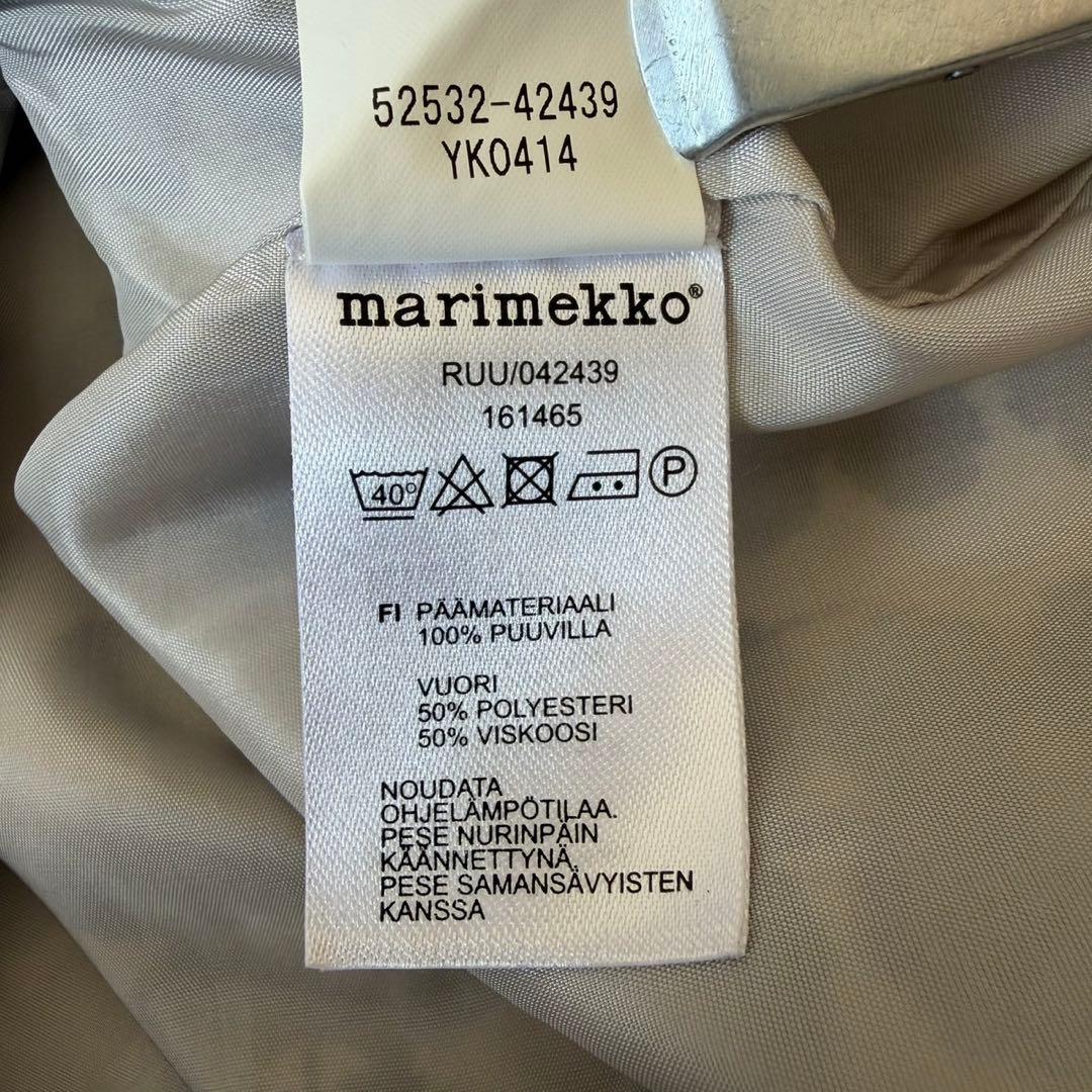 marimekko マリメッコ 総柄ワンピース M 七分袖 膝丈 北欧デザイン