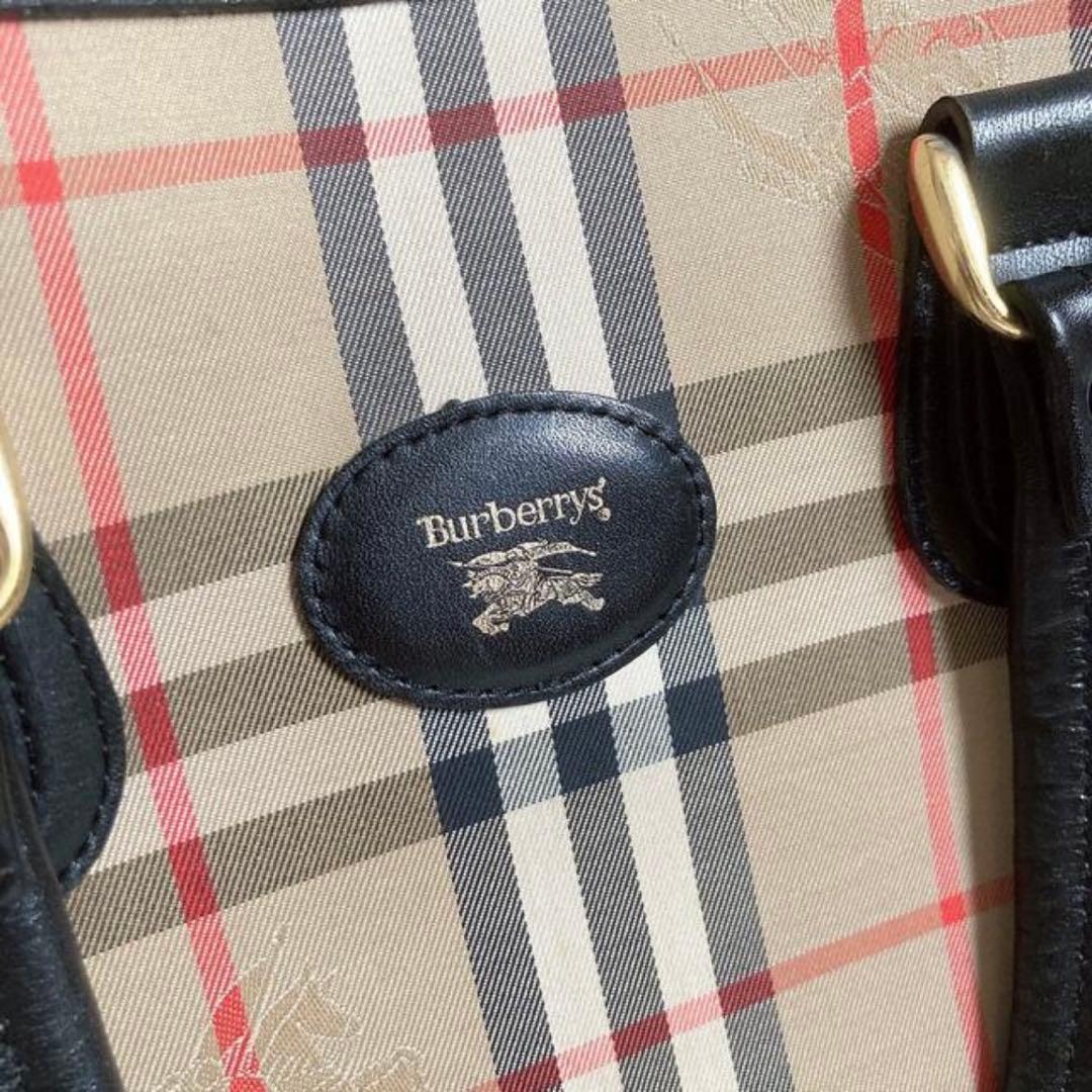 Burberry チェック柄 ボストンバッグ 中型