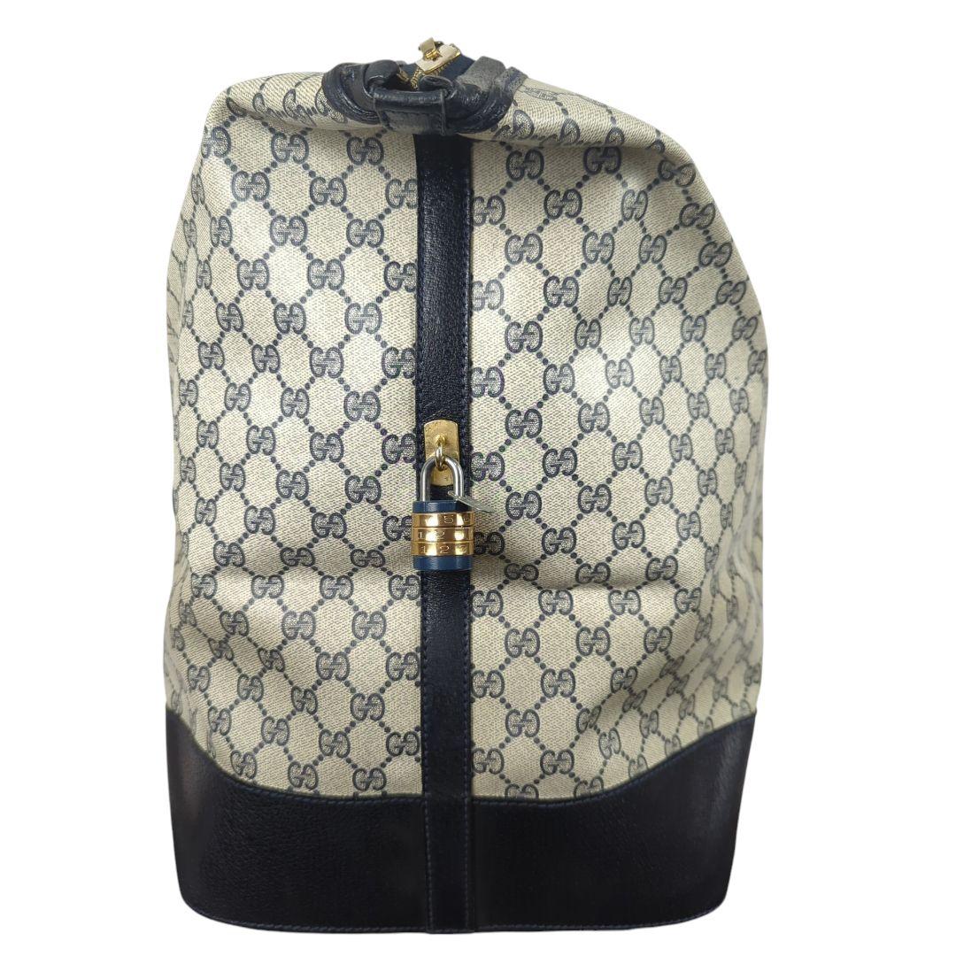 GUCCI グッチ ボストンバッグ 旅行カバン 大容量 GG柄 ロゴ ブラック