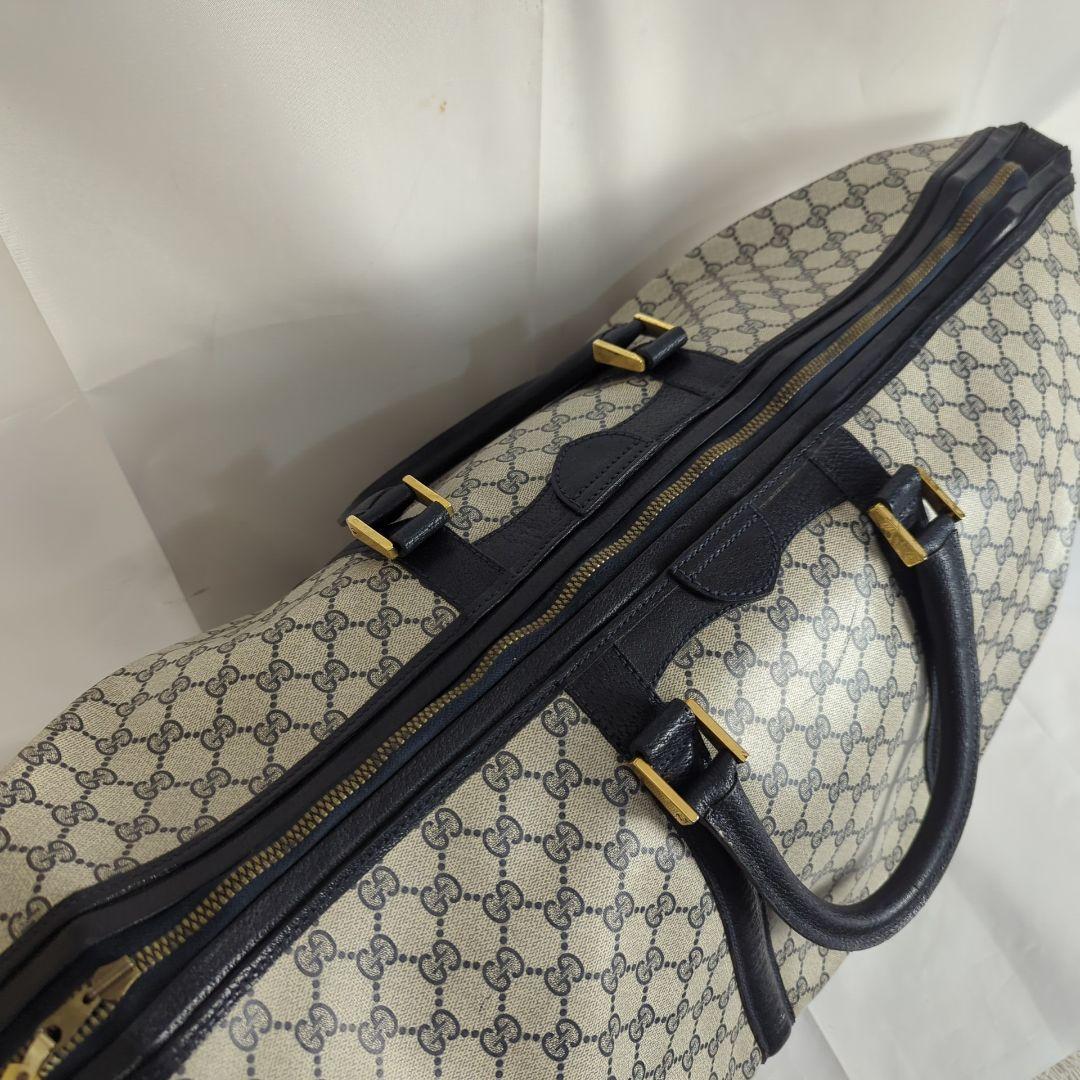 GUCCI グッチ ボストンバッグ 旅行カバン 大容量 GG柄 ロゴ ブラック