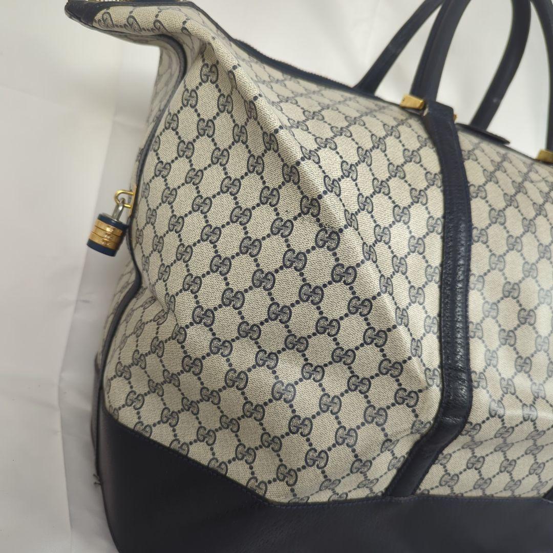 GUCCI グッチ ボストンバッグ 旅行カバン 大容量 GG柄 ロゴ ブラック
