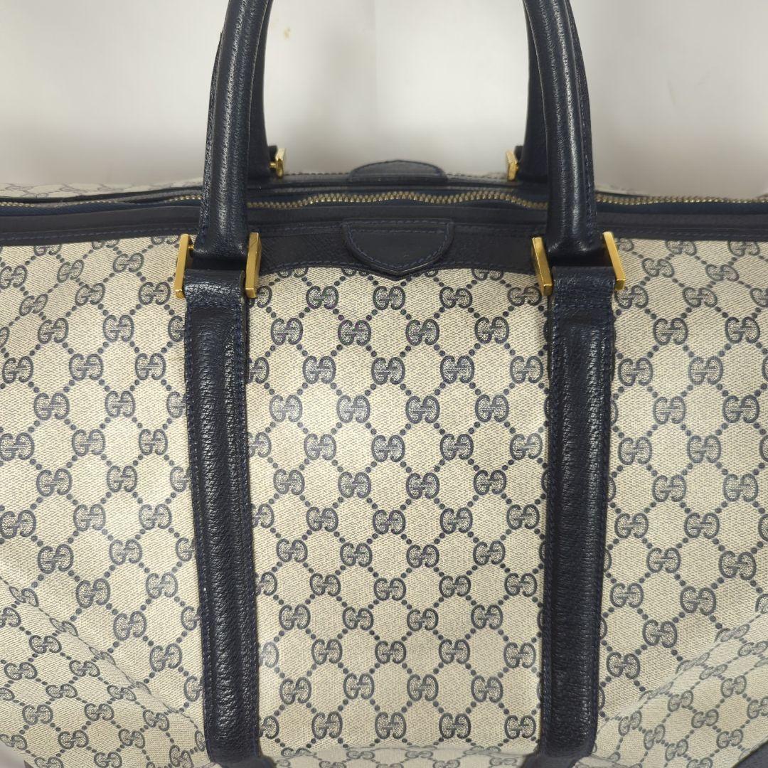 GUCCI グッチ ボストンバッグ 旅行カバン 大容量 GG柄 ロゴ ブラック