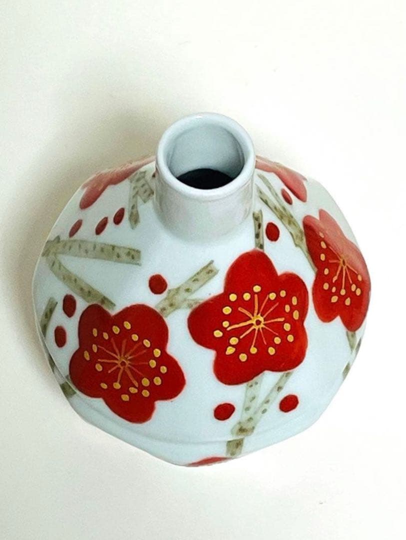 値下げ　新品未使用　橋詰正英　徳利　紅梅文