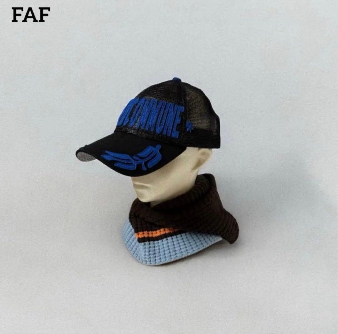 FAF THE NEW COMMUNE Mesh Trucker Capタグ付