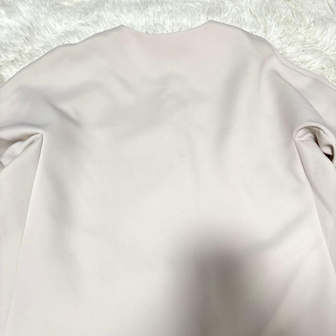 【美品】OPAQUE.CLIPフレアスリーブミドルコート 白 L洗える 春コート
