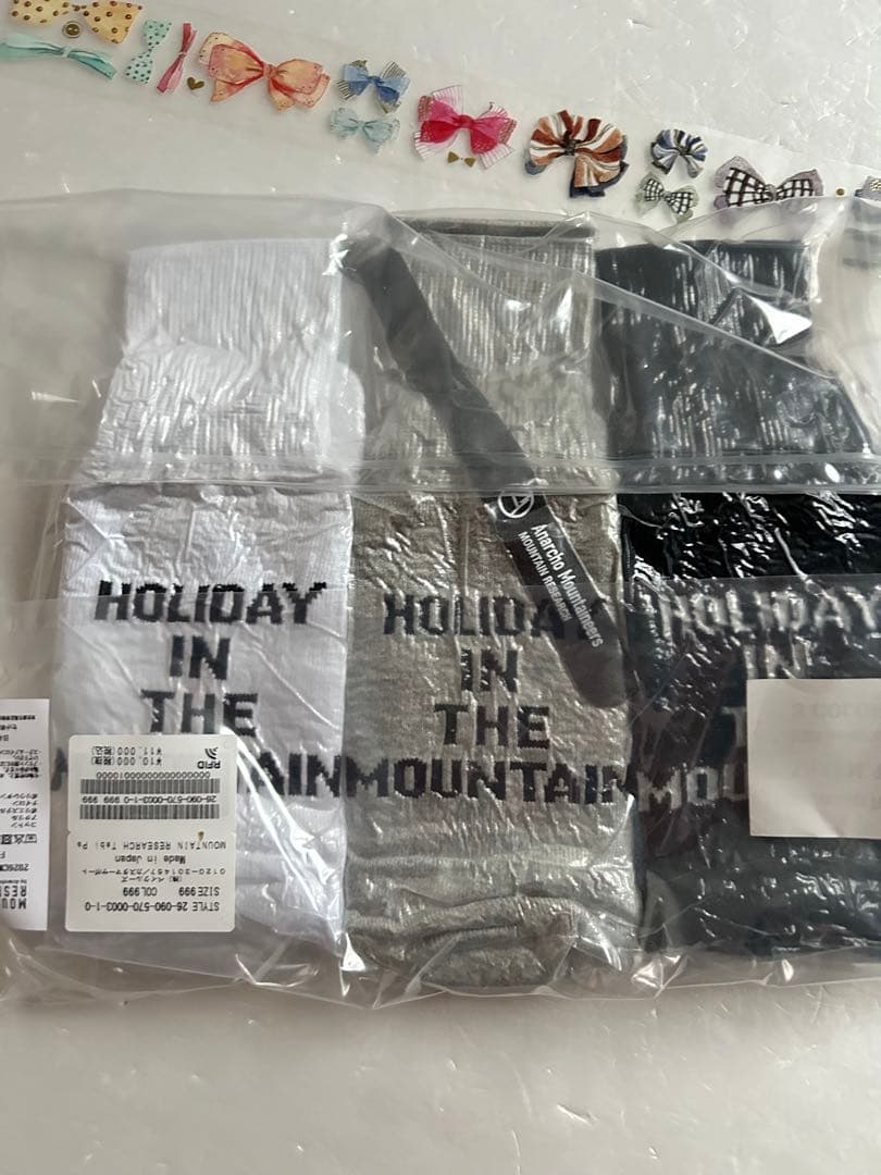 マウンテンリサーチ‪‪❤︎‬Tabi PackSocks ブラック&ホワイトのみ