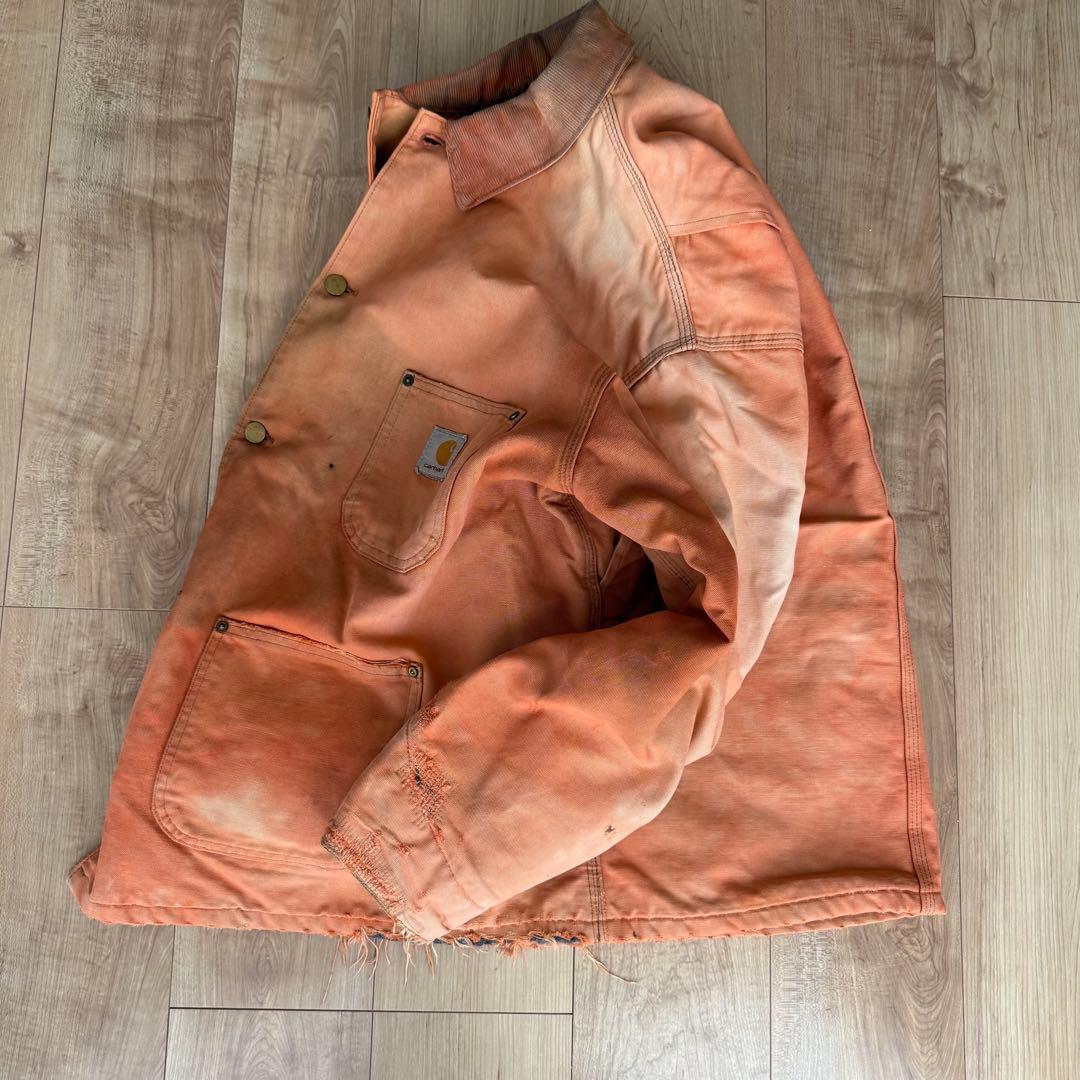 【雰囲気抜群】Carhartt チョアコート 後染め 一点物 雰囲気系 グランジ