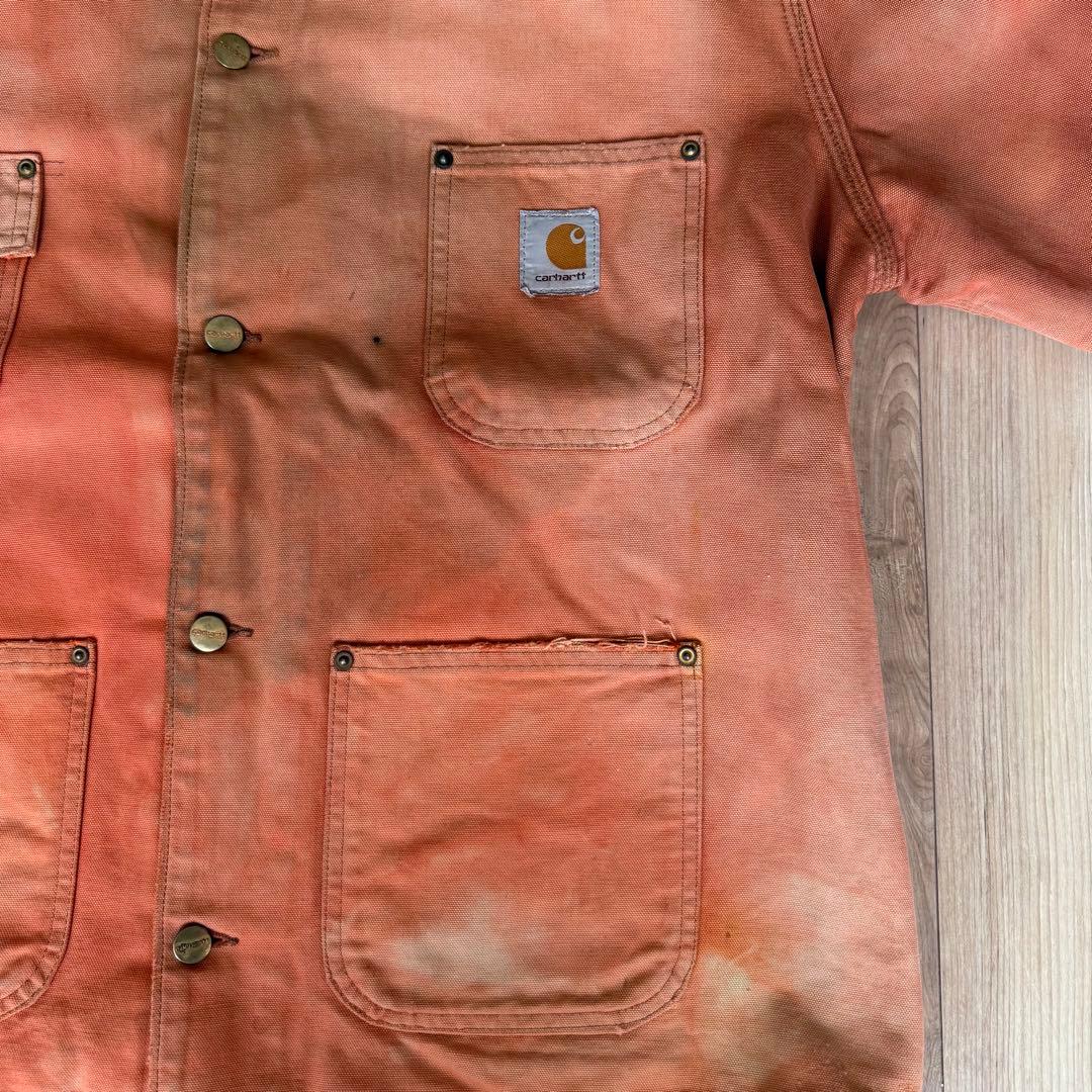【雰囲気抜群】Carhartt チョアコート 後染め 一点物 雰囲気系 グランジ