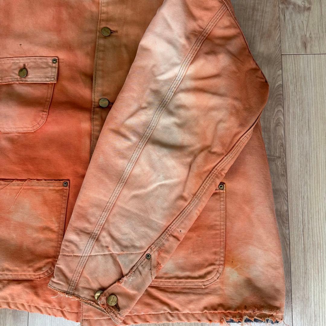 【雰囲気抜群】Carhartt チョアコート 後染め 一点物 雰囲気系 グランジ