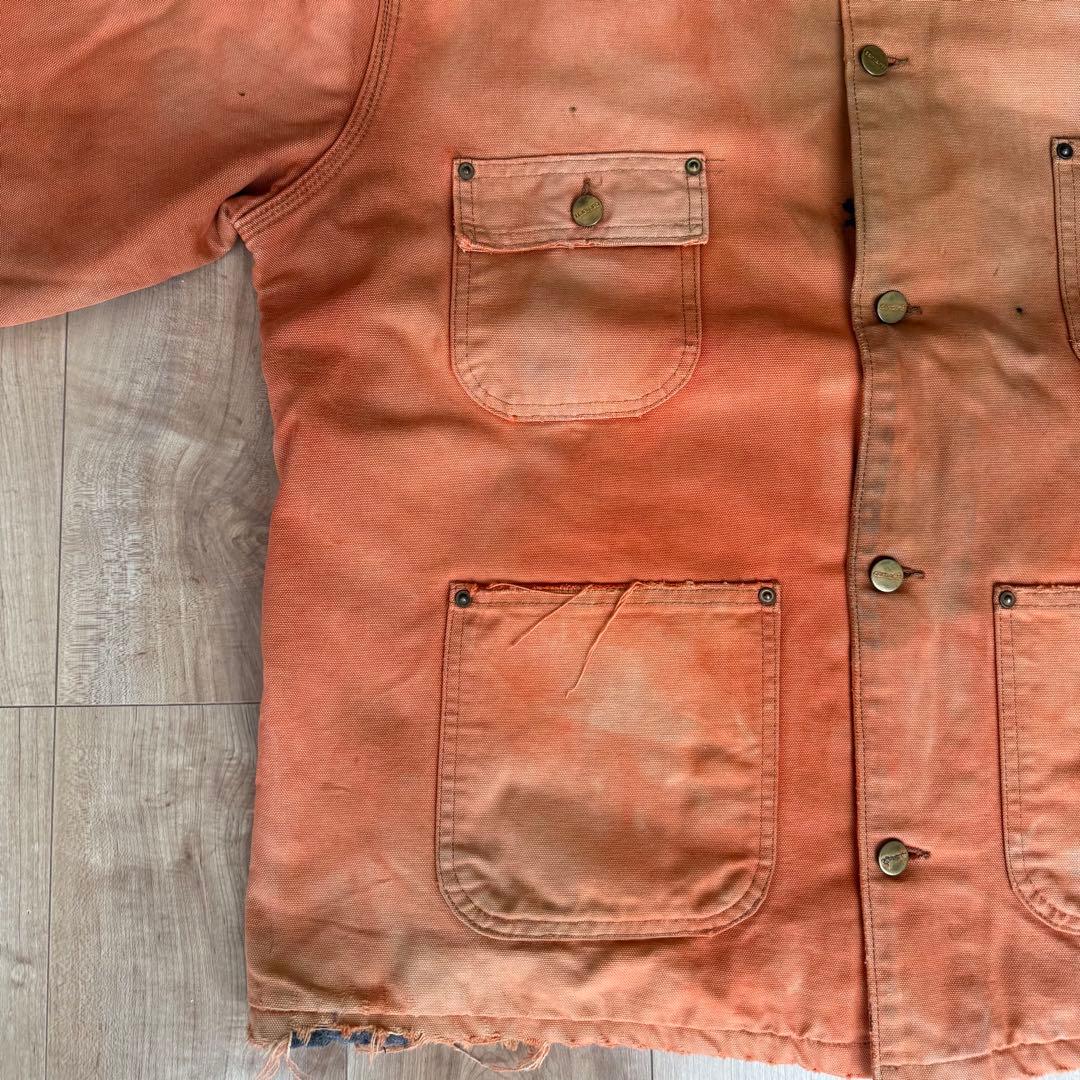 【雰囲気抜群】Carhartt チョアコート 後染め 一点物 雰囲気系 グランジ
