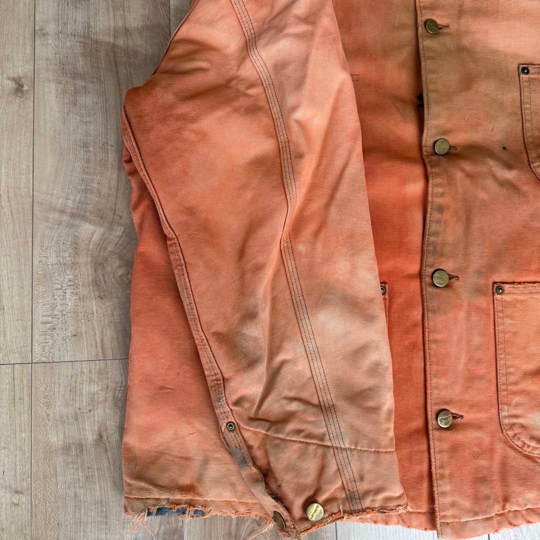 【雰囲気抜群】Carhartt チョアコート 後染め 一点物 雰囲気系 グランジ