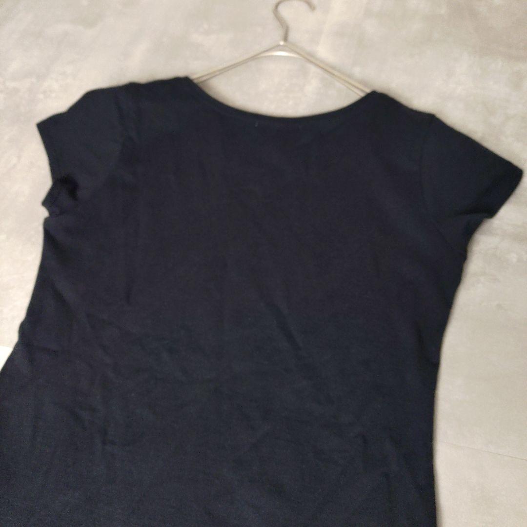 イッセイミヤケ Tシャツ カットソー スパンコール オバケ ブラック 黒