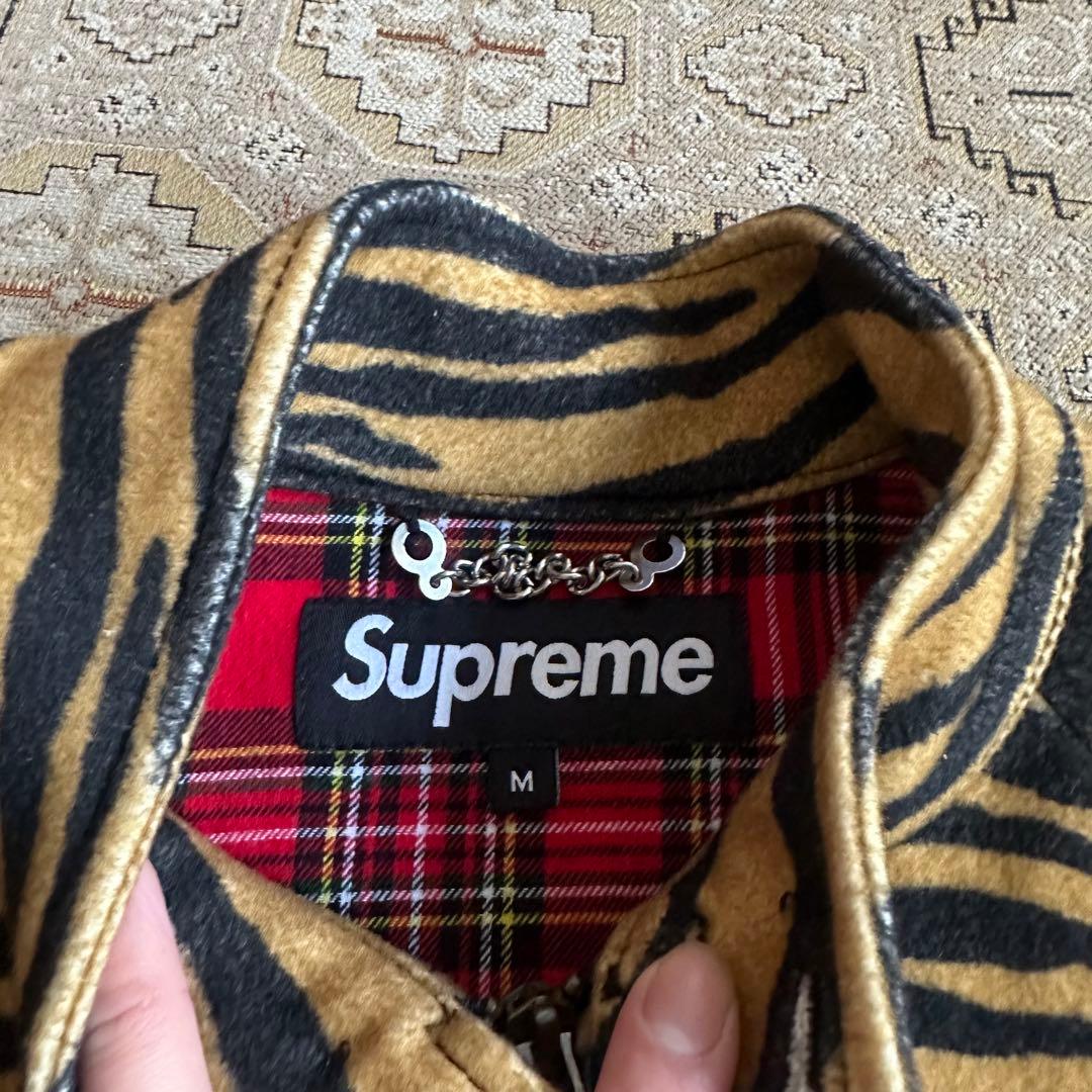 supreme タイガー　レオパード　ブルゾン　ウールジャケット