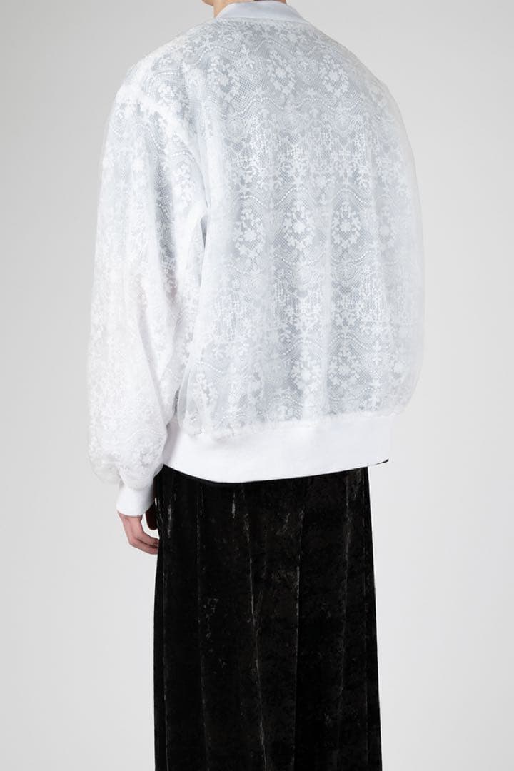 ジャケット・アウター TULLE EMBROIDERY LACE MA-1 26SS