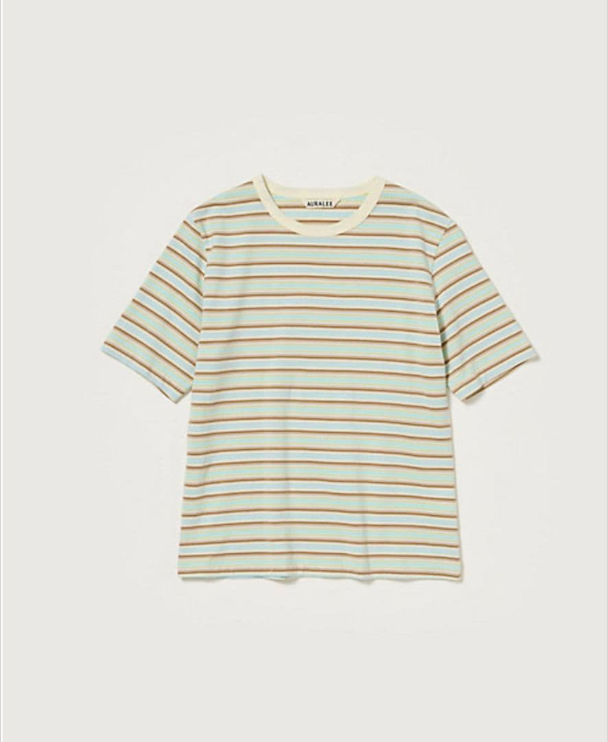 新品 AURALEE ストライプ Tシャツ（サイズ0）