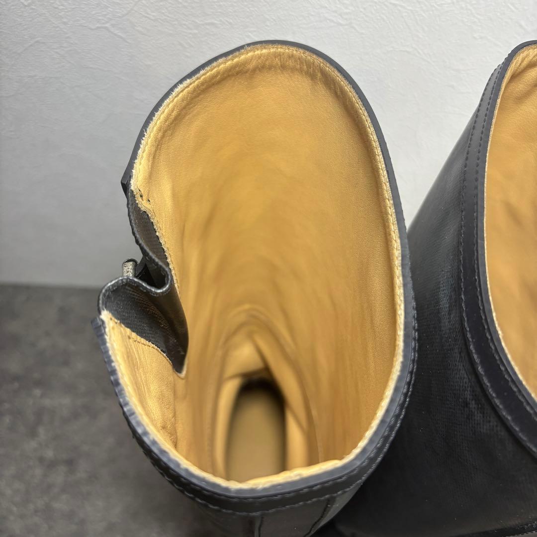 【美品】Maison Margiela ロングブーツ レインブーツ 黒 25㎝