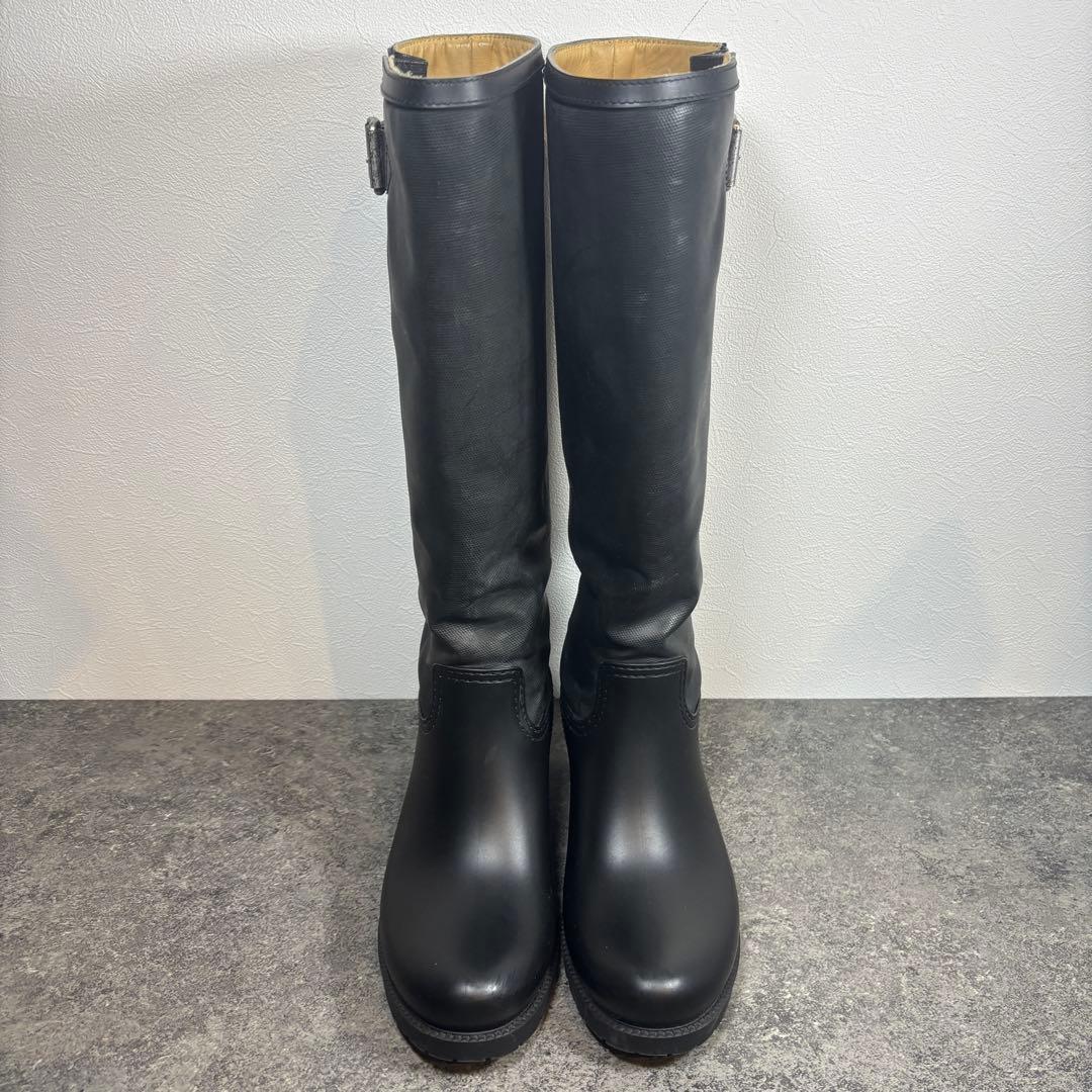 【美品】Maison Margiela ロングブーツ レインブーツ 黒 25㎝