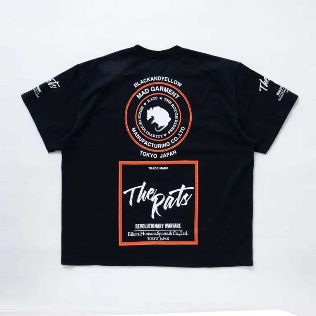 RATS ラッツBIG LOGO TEE プリント Tシャツ 黒　XL