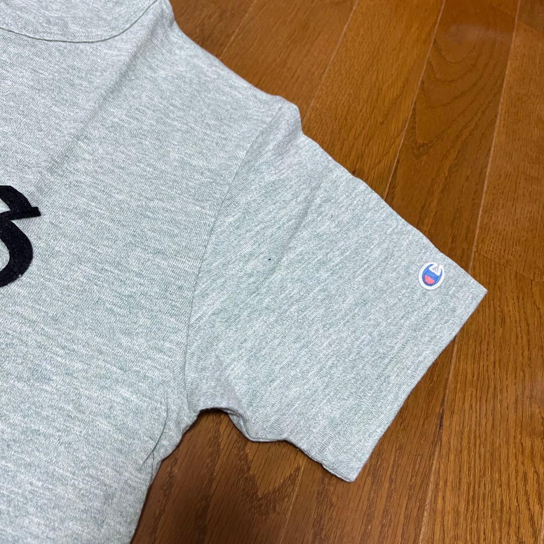 stussy×Championコラボ　ミント色　Tシャツ Sワッペン
