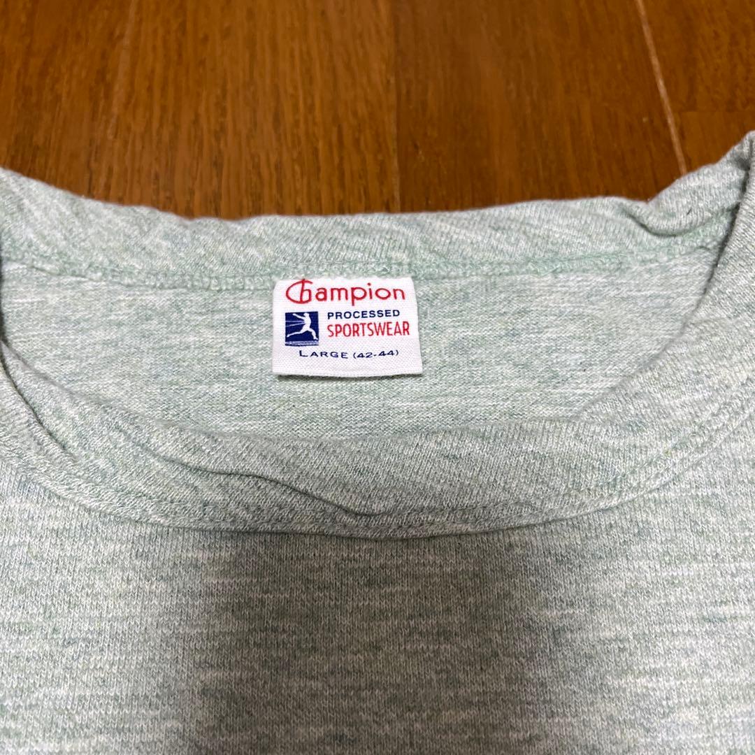 stussy×Championコラボ　ミント色　Tシャツ Sワッペン