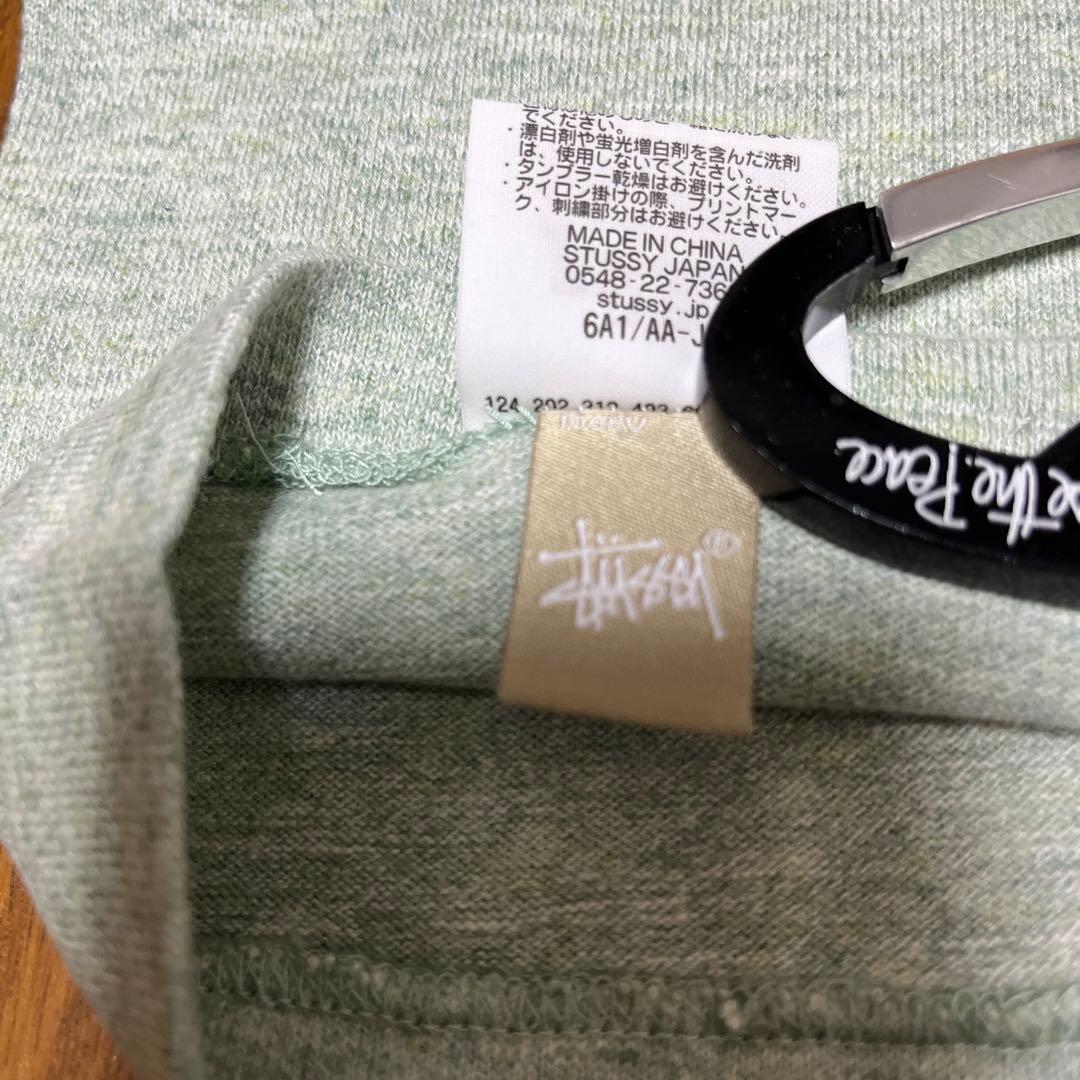 stussy×Championコラボ　ミント色　Tシャツ Sワッペン