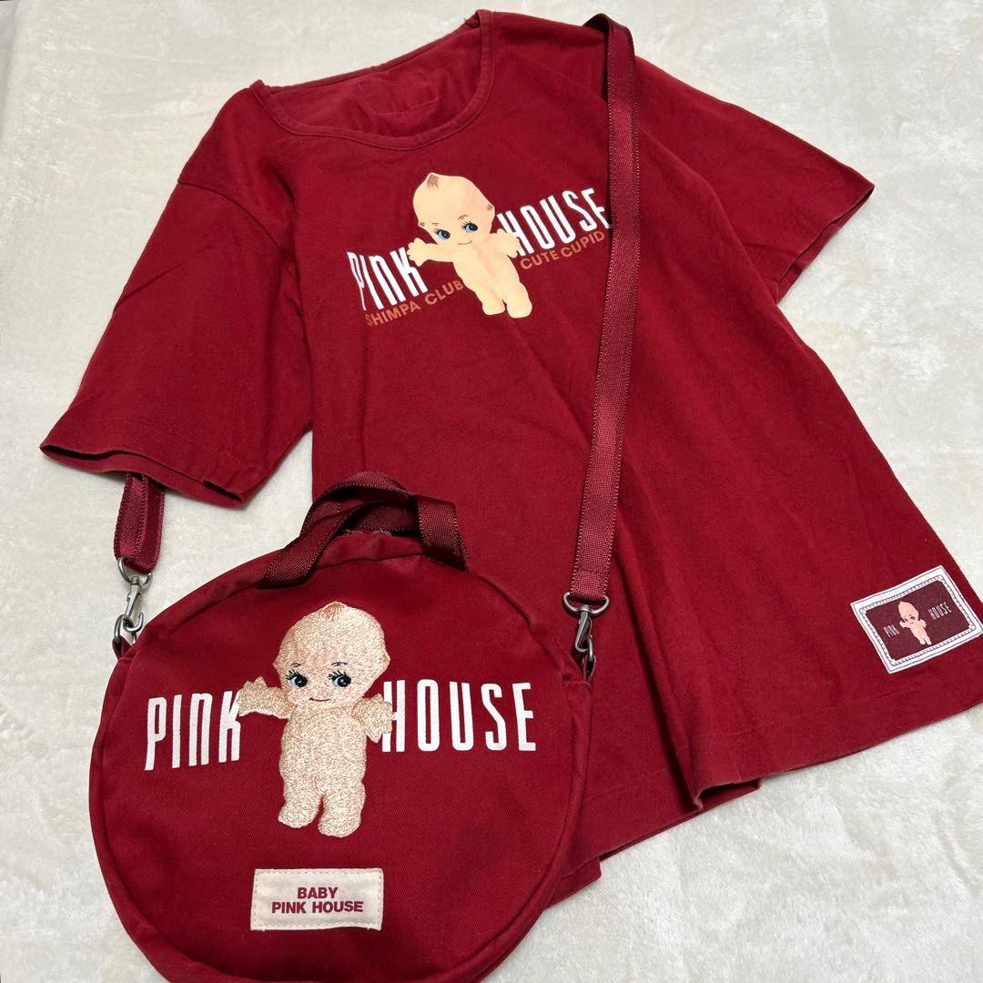 ピンクハウス キューピー TシャツLサイズ ショルダーバッグ 2点セット【P36