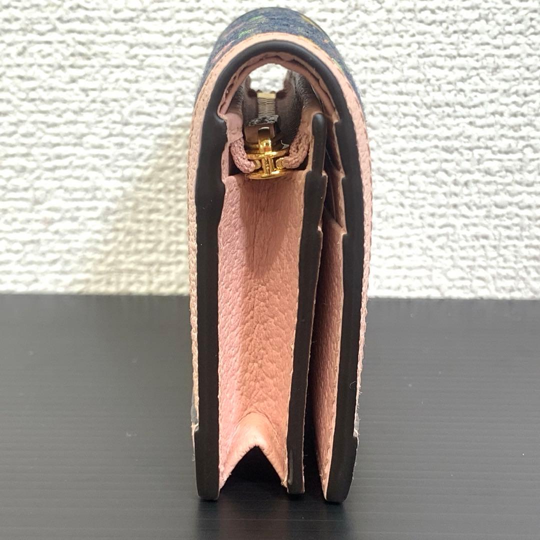 【新品未使用】GUCCI フローラルエンブロイダリー 二つ折り 財布