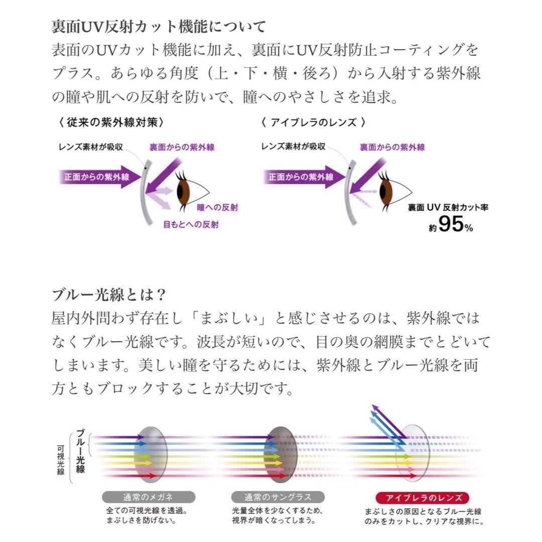 アイブレラクリアエアー ナチュラルピンク eyebrella サングラス 美品