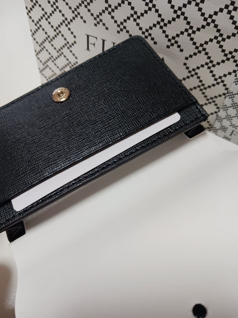 専用　★FURLA★ブラックレザー 名刺入　カード入　 付属品付　新品