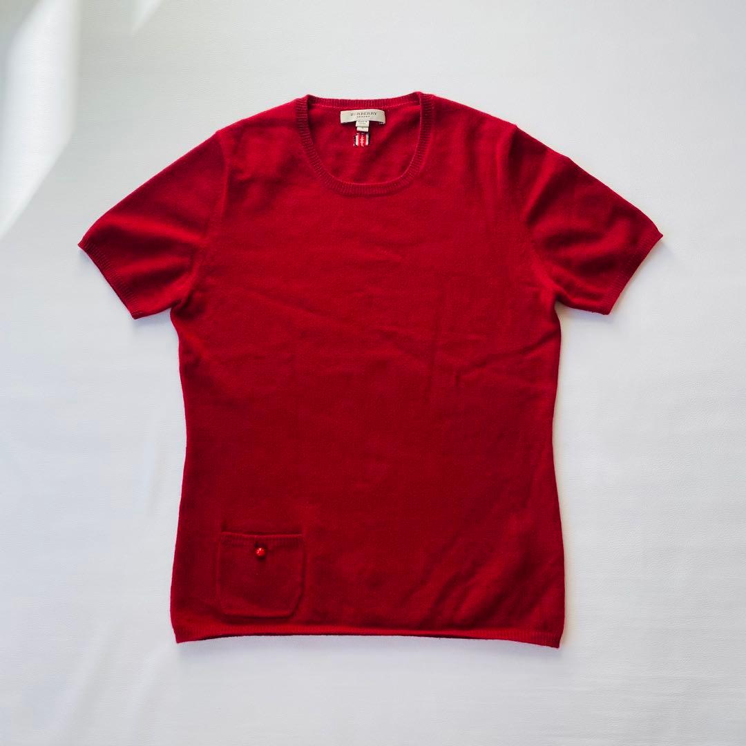 【美品】バーバリー　カーディガン　半袖ニット　2点セット　カシミヤ100％