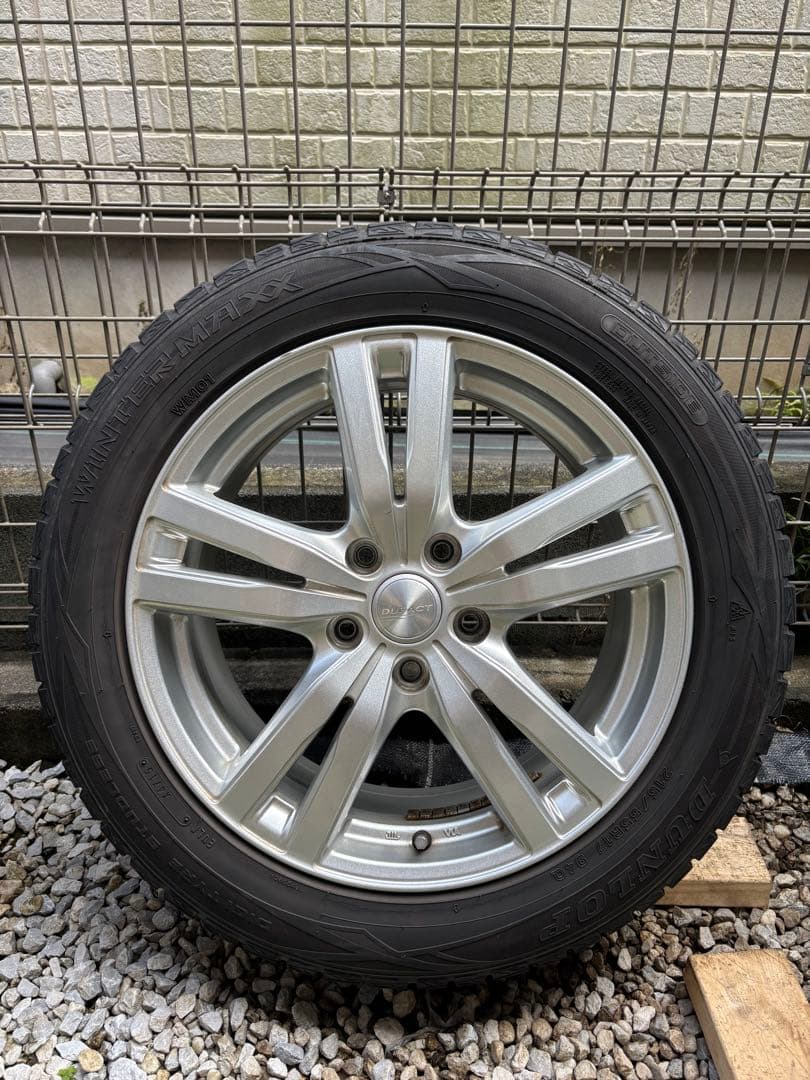 215/55R17 スタッドレスタイヤホイールセット ヒビ有