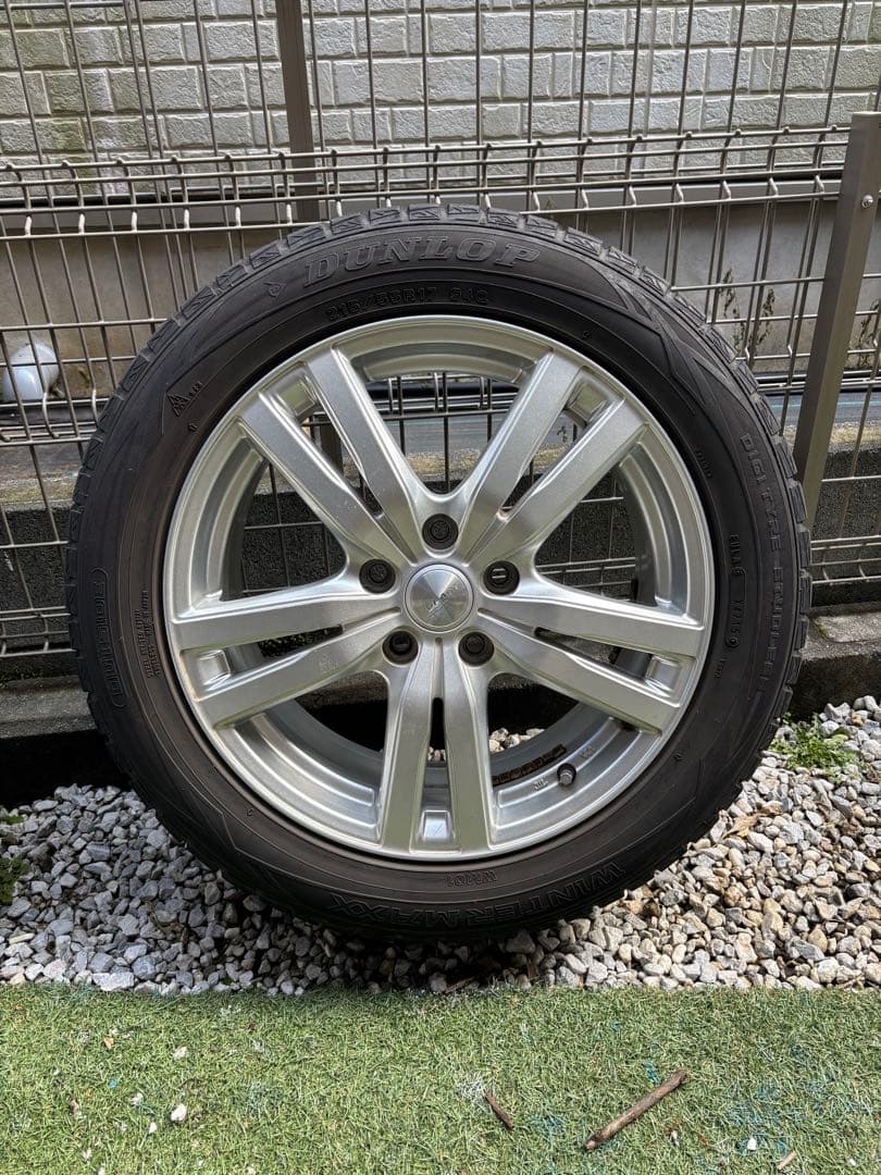 215/55R17 スタッドレスタイヤホイールセット ヒビ有