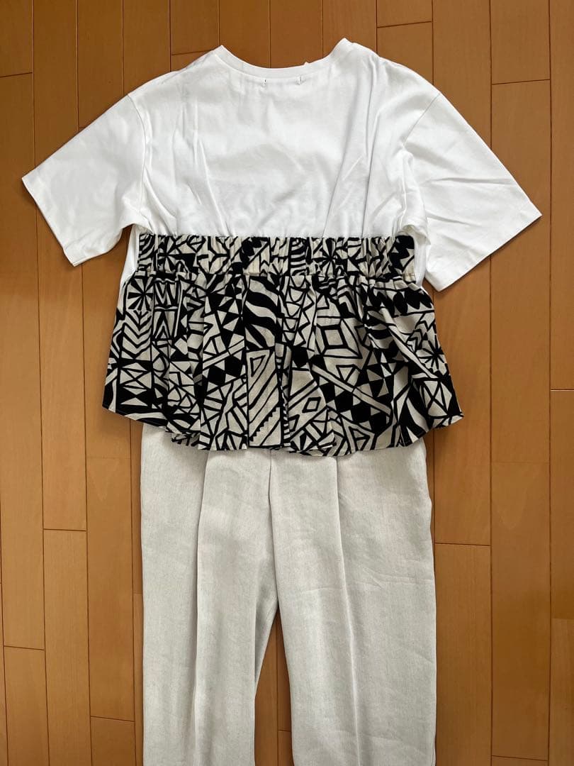 MORABITO PREMIER モラビトプルミエ　リーフ柄Tシャツ　⑥