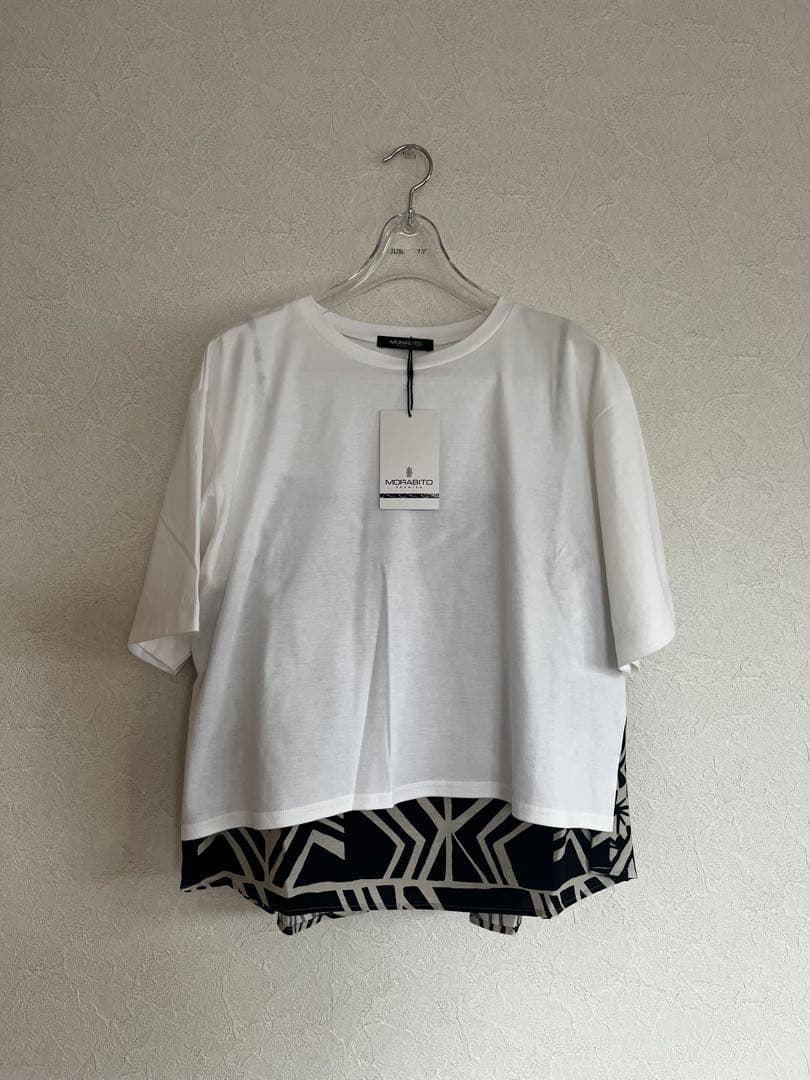 MORABITO PREMIER モラビトプルミエ　リーフ柄Tシャツ　⑥