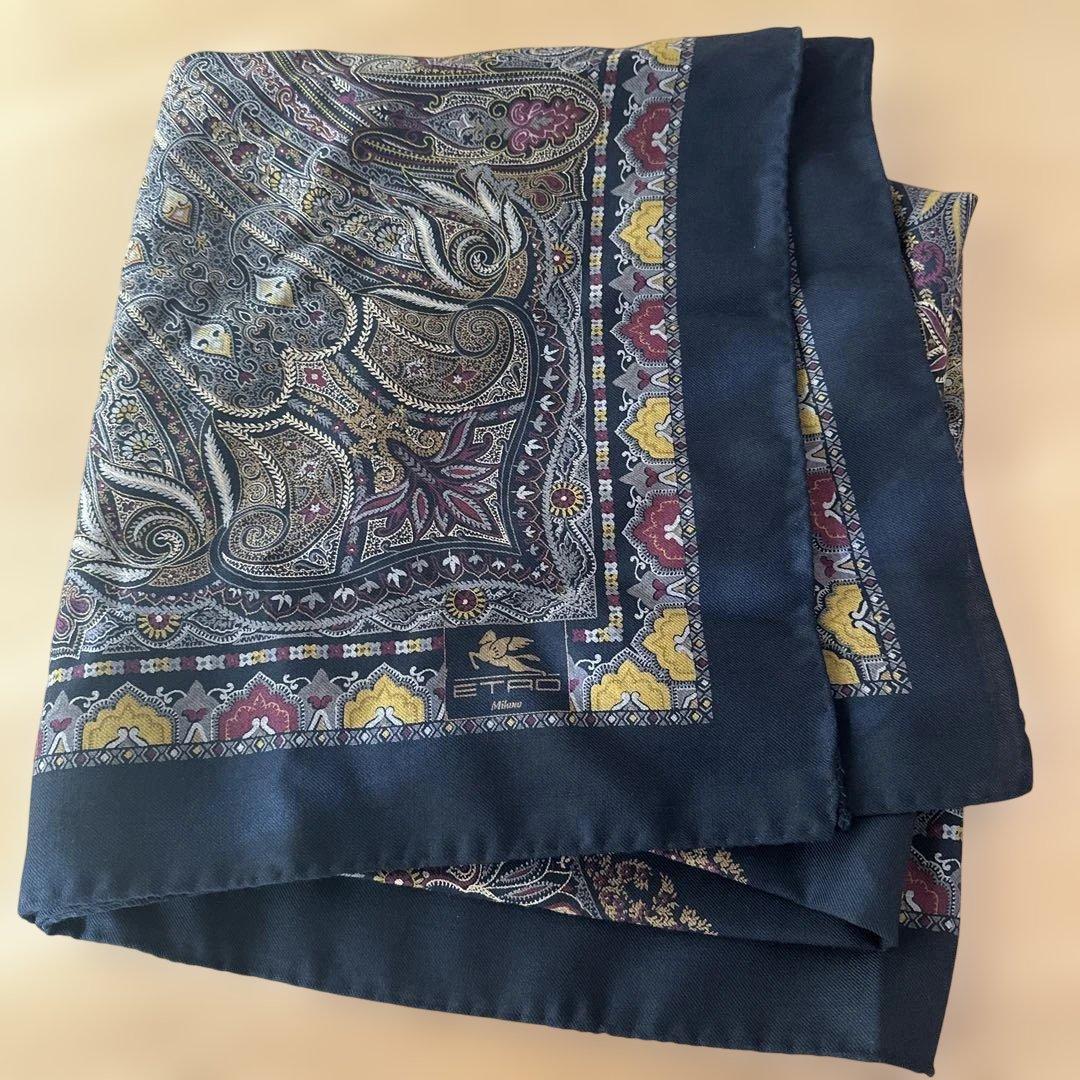 ETRO エトロ 大判ストール ペイズリー 135cm角