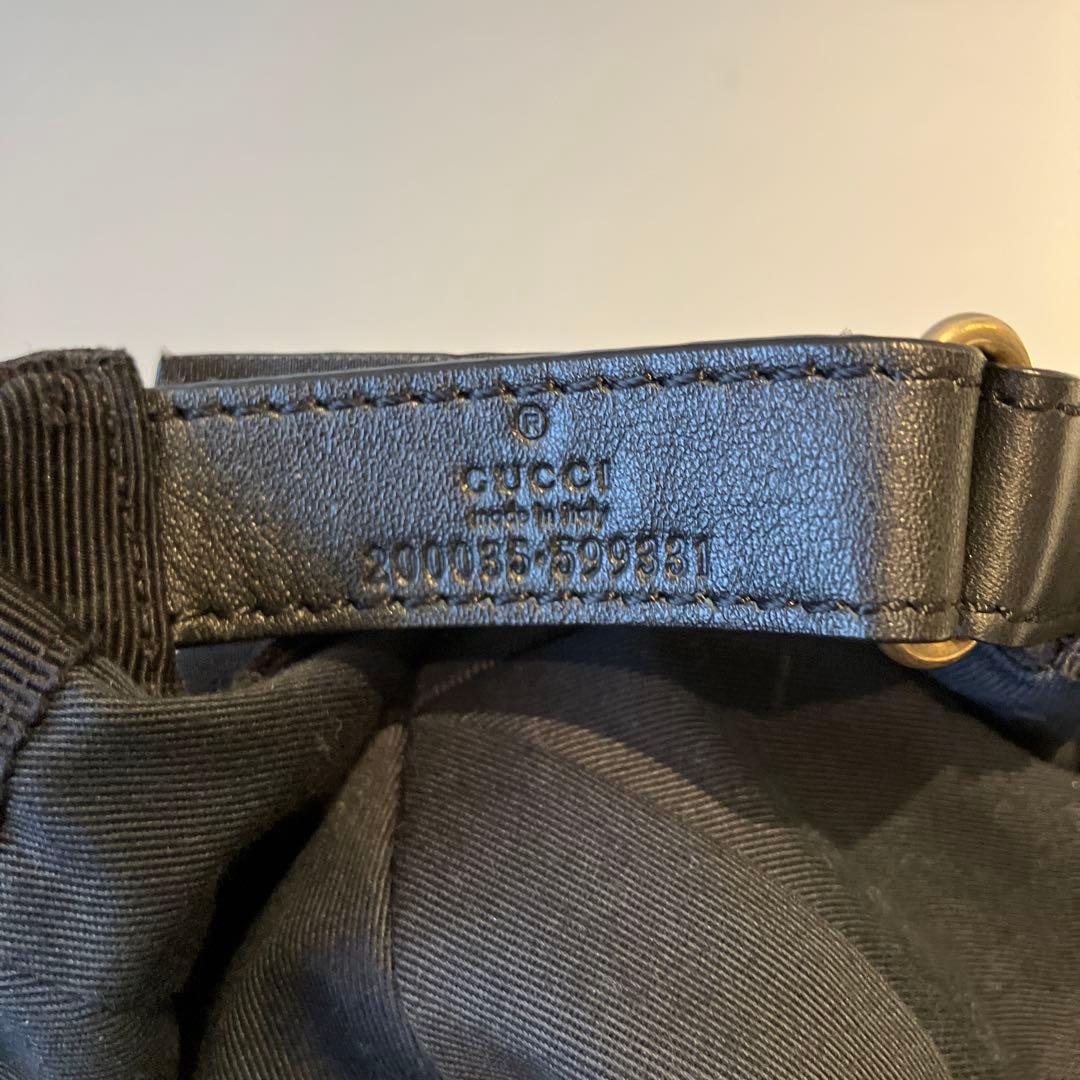 ◆GUCCI グッチ GGマーク シェリーライン ブラック キャップ