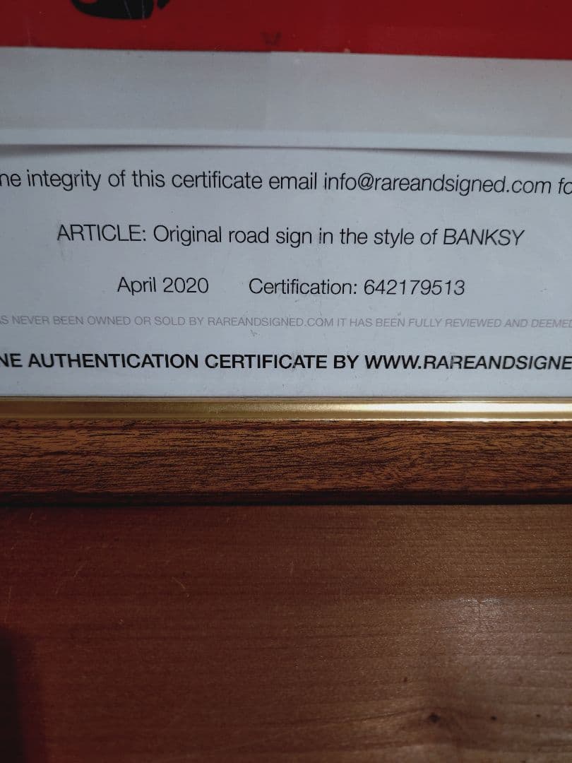 マツさん専用です。バンクシー Anarchy Rat 道路標識 R&S 証明書付