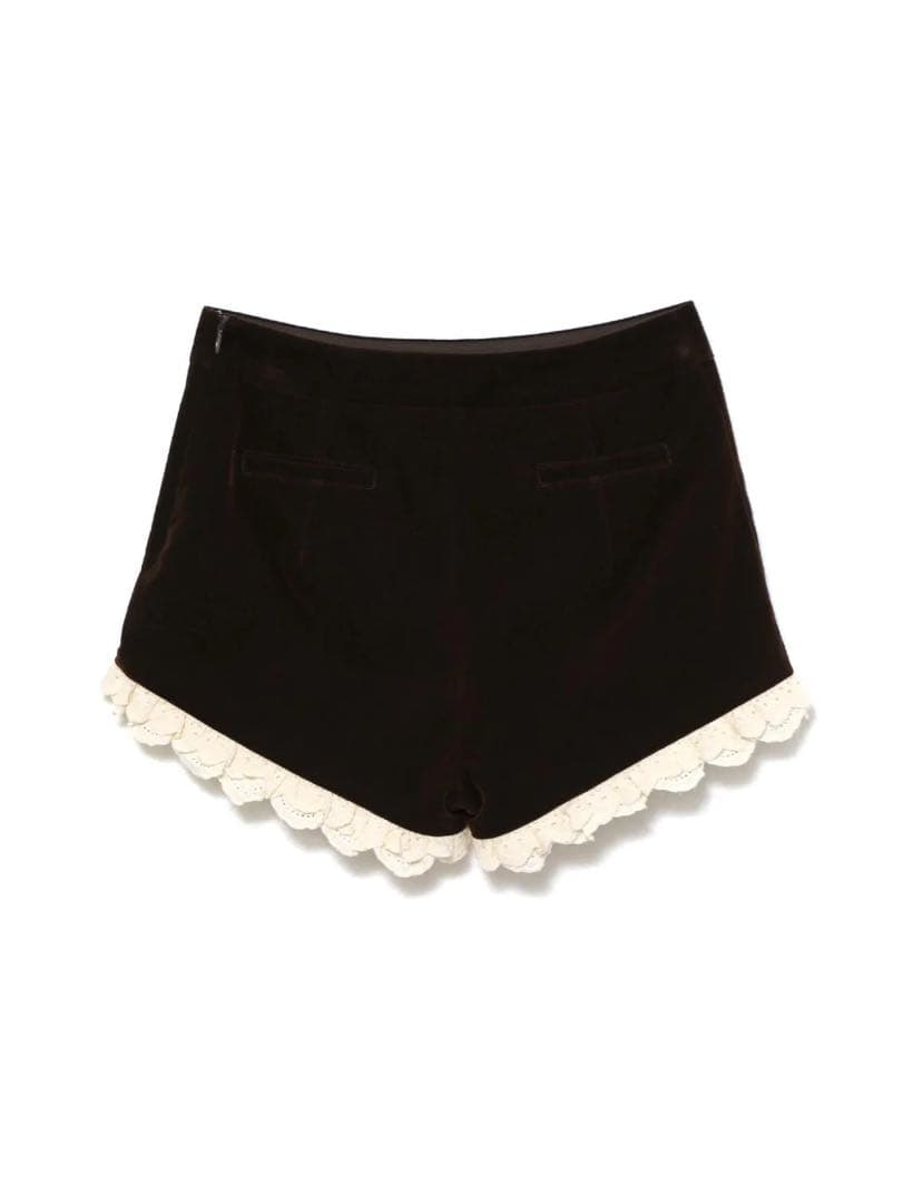 パンツ andmary Velour mini pants brown (S)