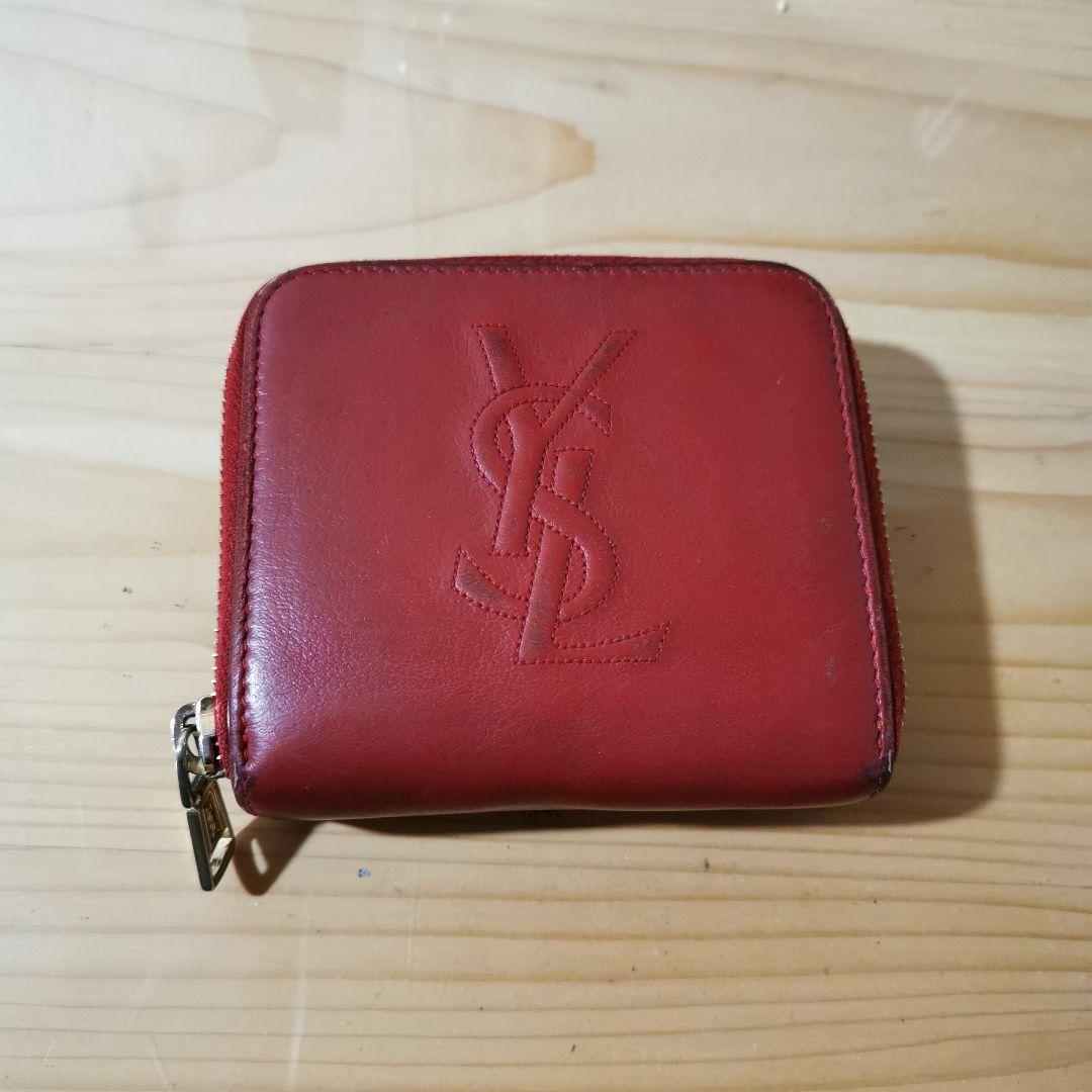 YSL レザー 二つ折り財布