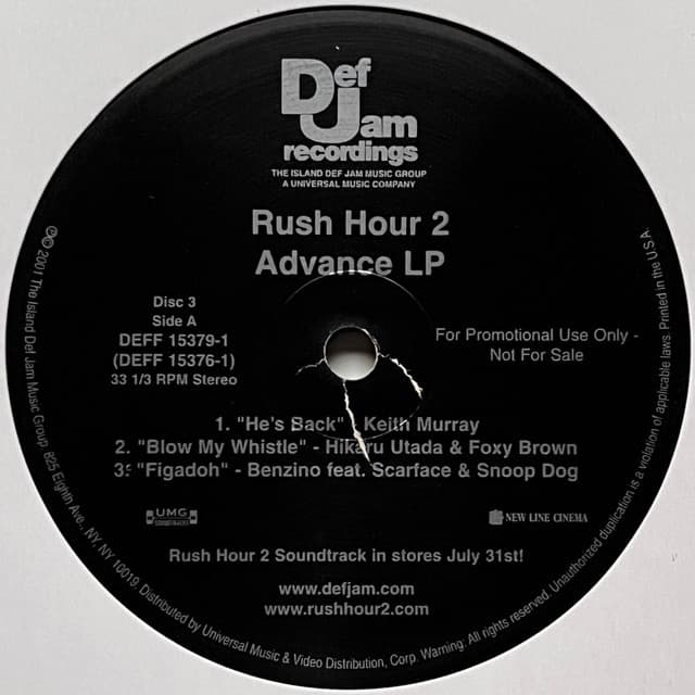 Rush Hour 2 プロモ 3LP (激レアプロモ) 宇多田 ファレル