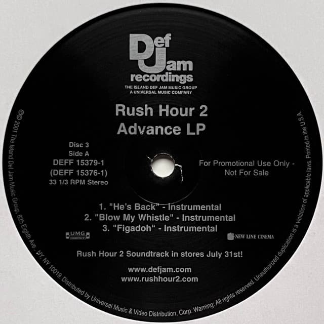 Rush Hour 2 プロモ 3LP (激レアプロモ) 宇多田 ファレル